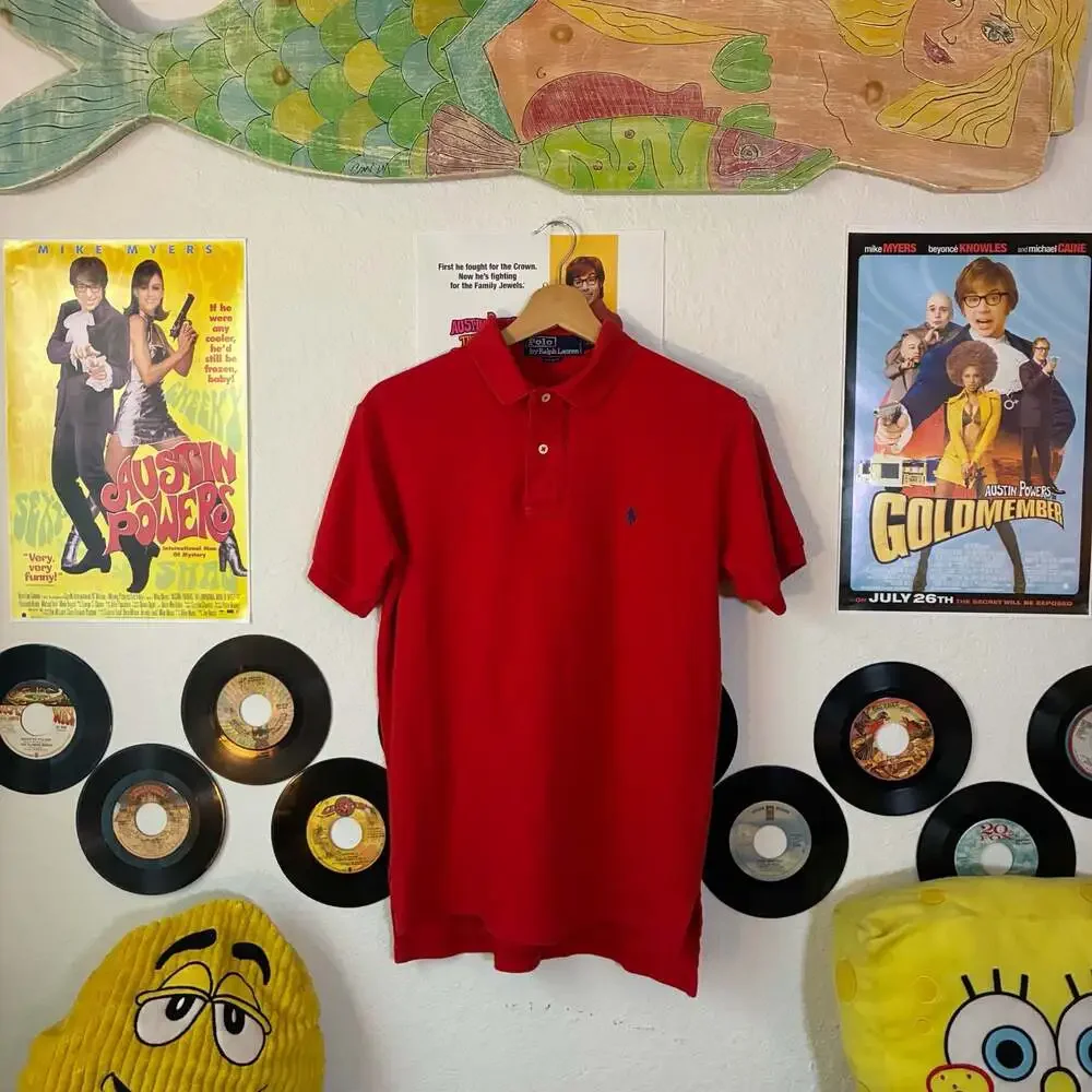 Polo Ralph Lauren Vintage Red Classic Pique Short Sleeve Polo Shirt